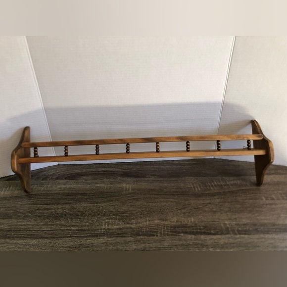 Vtg Solid Wood Skinny Wall Shelf - Picture 1 of 12